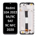 Xiaomi Redmi 10A (2022) / 9A/ 9C/ 9AT/ 9C NFC (2020) LCD / OLED touch screen with frame (Original Service Pack) [BLACK] X-392/ X-419